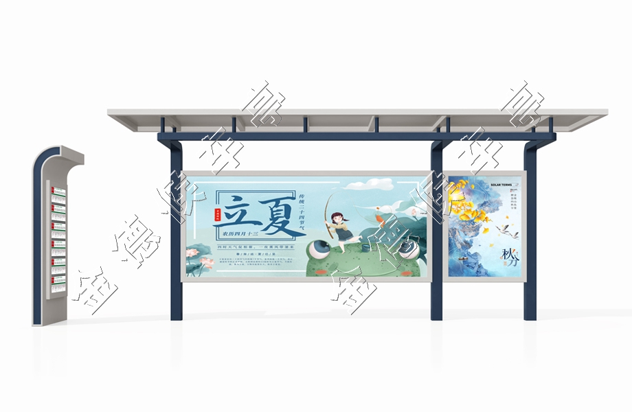 候车亭实景