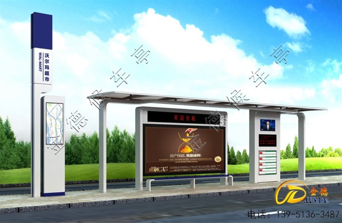 陕西候车亭安装中