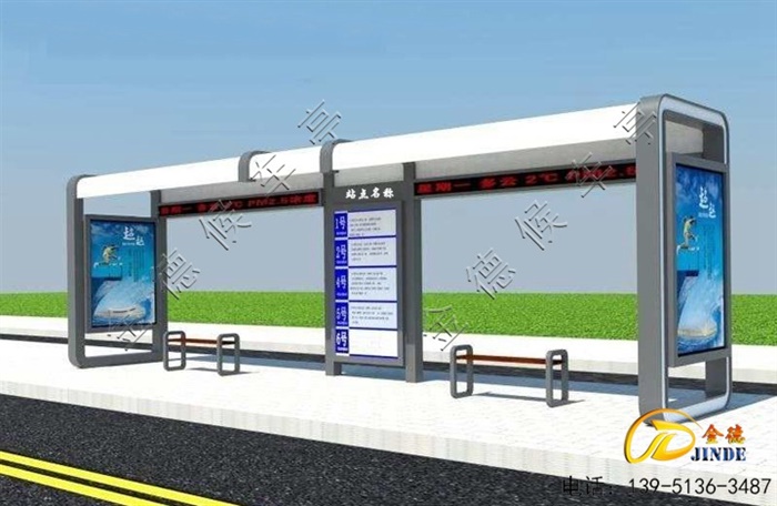 广东候车亭安装中