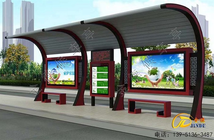 江西候车亭生产中