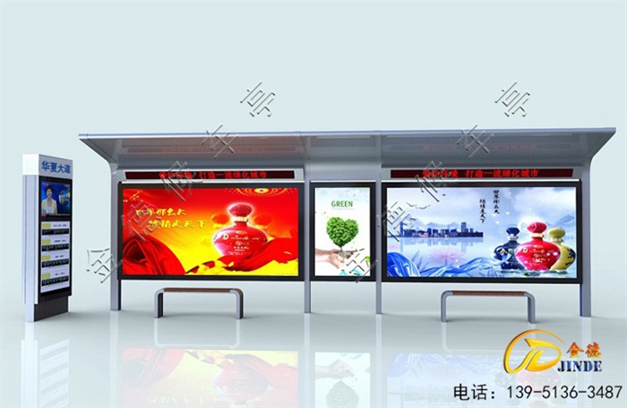 河南候车亭安装中