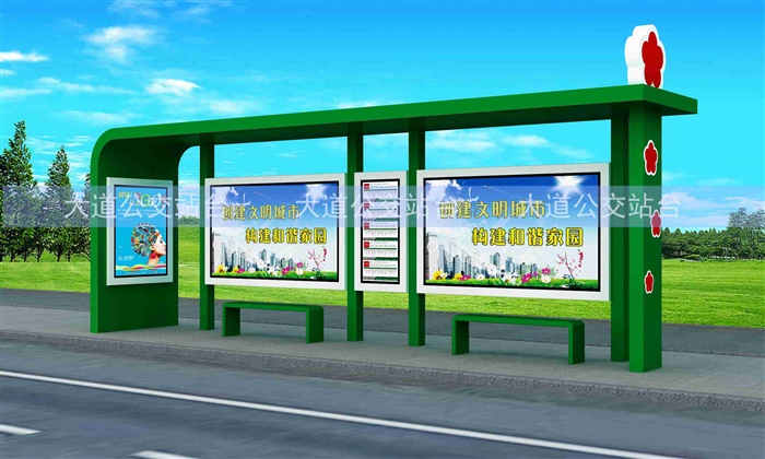 福建候车亭生产中