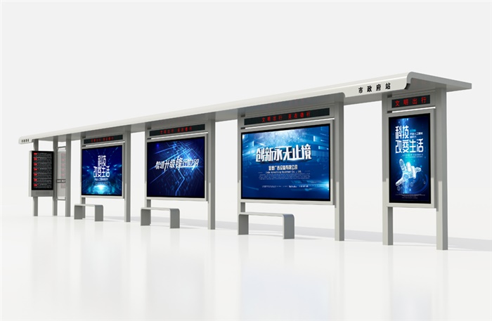 候车亭安装使用中