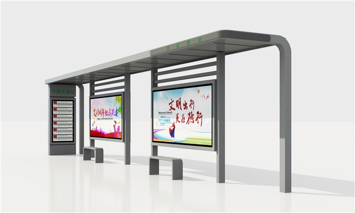 候车亭安装使用中